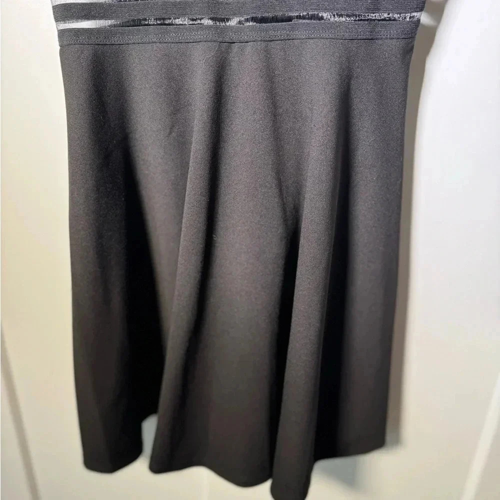 Speechless Black Lace Overlay Cutout Detail Fit Flare Dress Size 9 - Picture 5 of 13